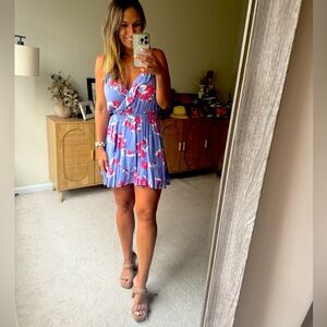 Express Floral Blue Summer Dress